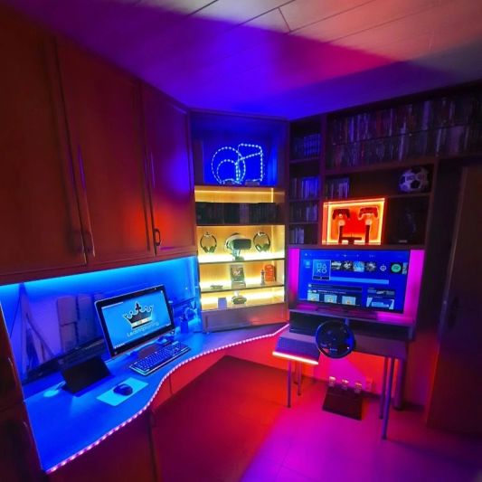 4 Meter RGB Neon LED Flex Midi Top View - komplettes Set Neon Beleuchtung