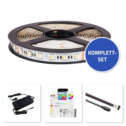 4 Meter RGBW LED Streifen komplettes Set - Premium 288 Led's