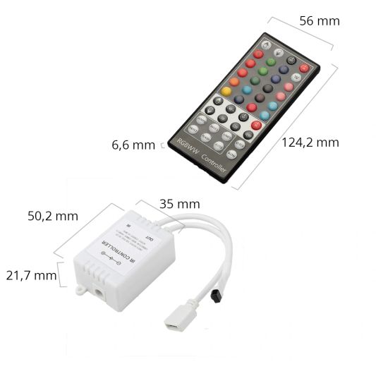 40 Tasten RGBWW Fernbedienung IR