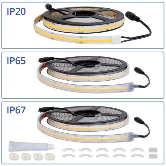 45 LED Streifen Neutralweiß | Komplettset | COB Premium 504 LEDs p/m