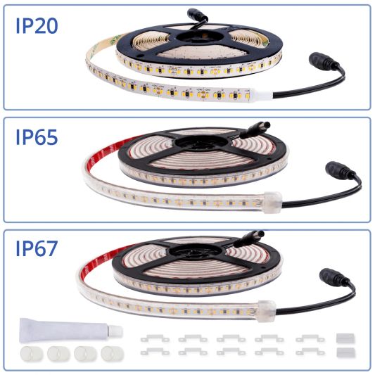 45 Meter LED Streifen Warmweiß Pro - komplettes Set