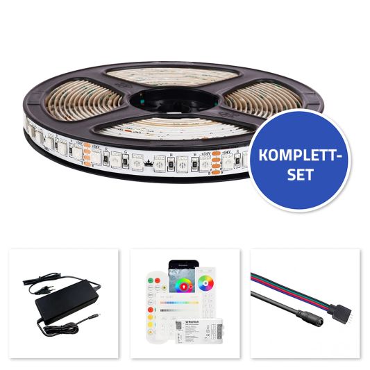 45 Meter RGB Pro LED Streifen komplettes Set - 5400 Led's