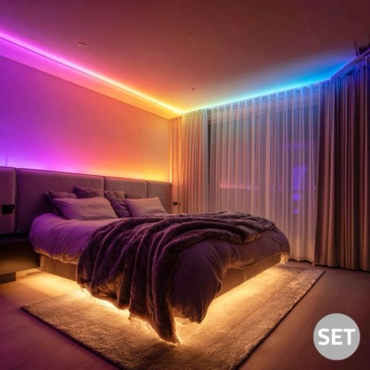 45 Meter WS2811 digitales RGB LED Streifen Set - Premium