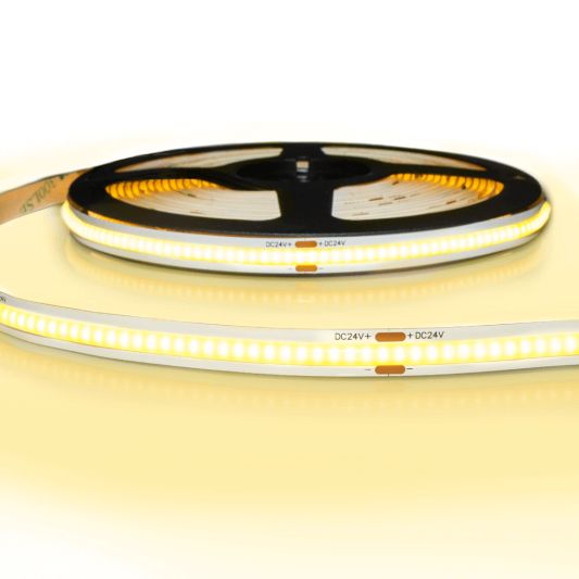 5 Meter COB LED Streifen IP20 24V - Extra Warmweiß 2400K - 384 Led's p/m