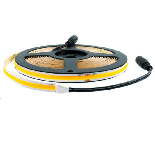 5 Meter COB LED Streifen IP20 24V - Extra Warmweiß 2400K - 384 Led's p/m