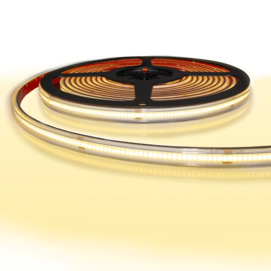 5 Meter COB Led Streifen IP65/67 24V - Extra warmweiß 2400K - 384 Leds p/m