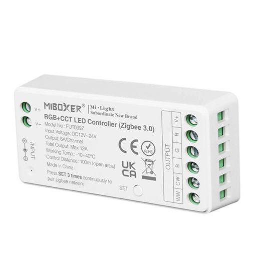 5 Meter komplettes Set RGBWW LED Streifen mit Zigbee Steuerung