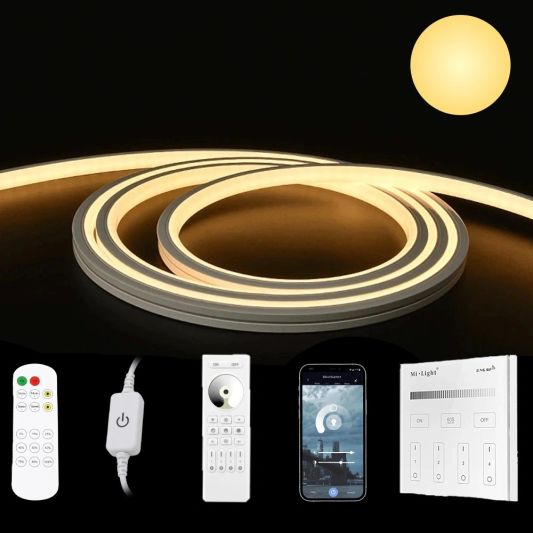 5 Meter LED Flex Warmweiß Midi Top View - komplettes Set Beleuchtung