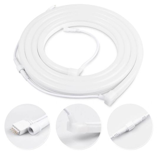 5 Meter RGB Neon LED Flex Maxi rund - komplettes Set Neon Beleuchtung