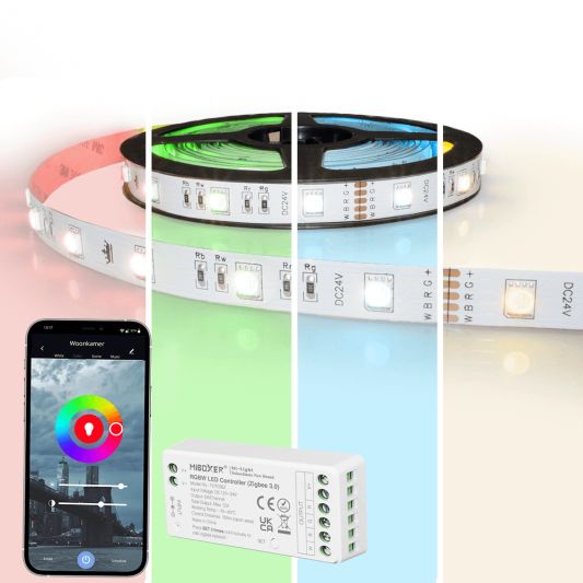 50 Meter komplette RGBW -LED -Strip mit Zigbee -Controller