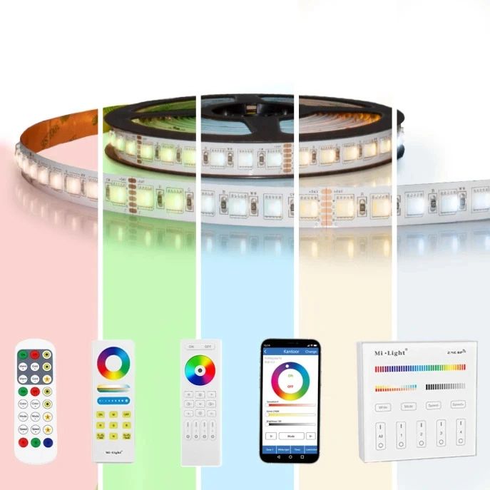 1m RGB LED Streifen Set – 60 LED/m, IP68, 230V, Mit Funkfernbedienung & Controller