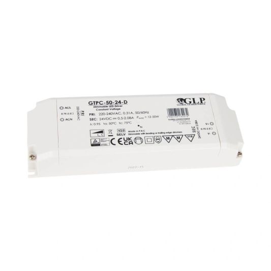 50W - 24V Professioneller kompakter dimmbarer LED-Treiber