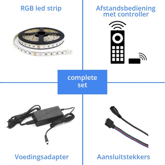 6 Meter RGB Pro LED Streifen komplettes Set - 576 Led's