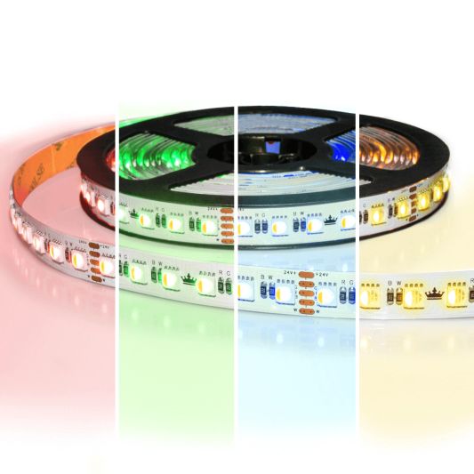 6 Meter RGBW LED Streifen pro Metereterit 96 Led's pro Meter - Multicolor mit Warmweiß - Einzelner Streifen