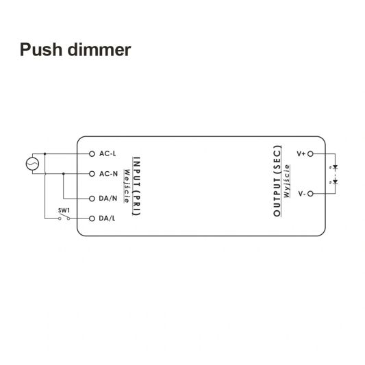 60W - 12V Professioneller kompakter dimmbarer LED Treiber für Dali Dimmer