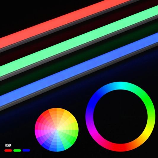 7 Meter RGB Neon LED Flex Midi Top View - komplettes Set Neon Beleuchtung