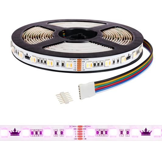 7 Meter RGBWW LED Streifen Premium met 420 LEDs - Loser Streifen
