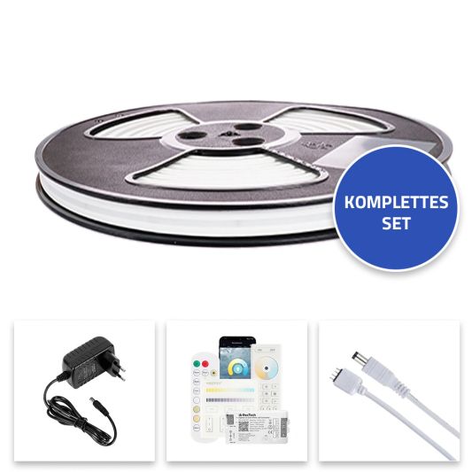 7,5 Meter LED Flex Dual White Midi Top View - komplettes Set Beleuchtung