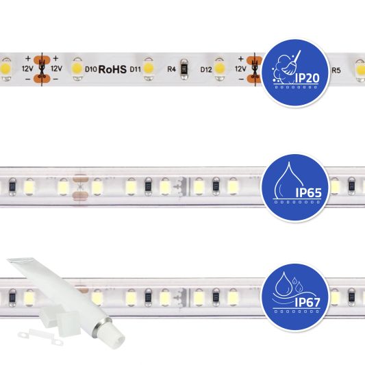 8 Meter - 960 LED Streifen Neutralweiß | Komplettset | Premium 120 LEDs p/m