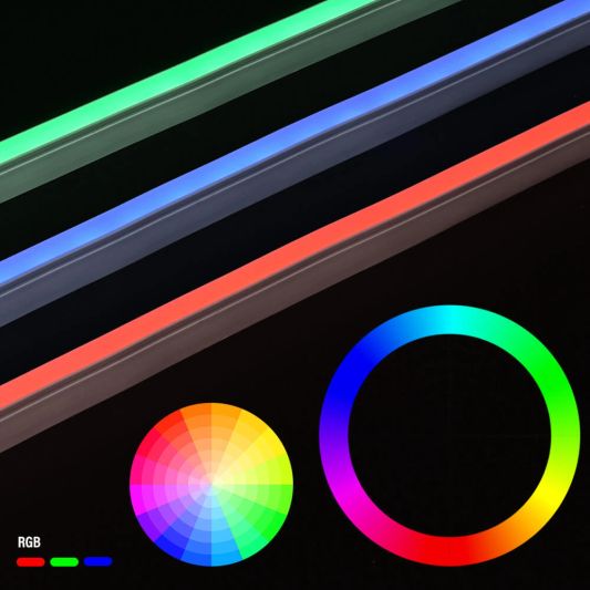 8 Meter Neon LED Flex RGB Midi gerade - Einzelner Streifen