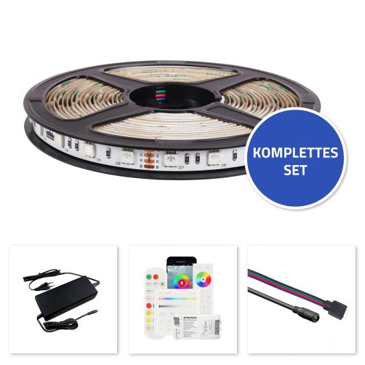 8 Meter RGB LED Streifen komplettes Set - 480 Led's