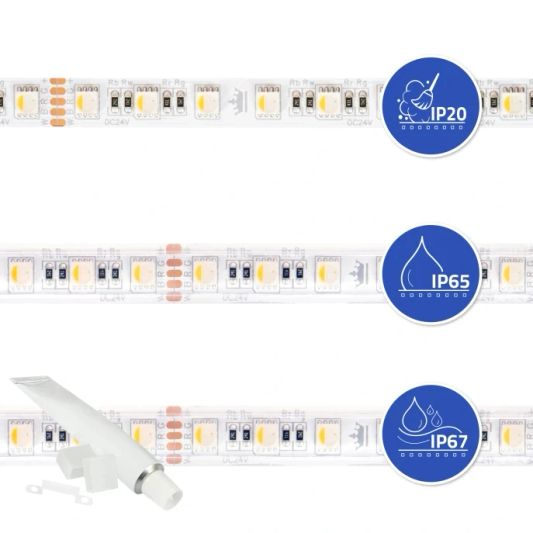 8 Meter RGBW LED -Streifenpremium mit 576 LEDs - Lose Streifen