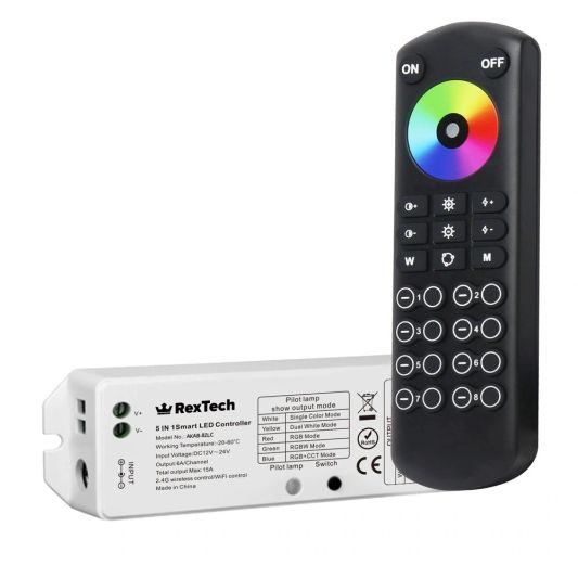 8-Zonen RF Touch Fernbedienung – 150 Meter Reichweite - inkl. Controller