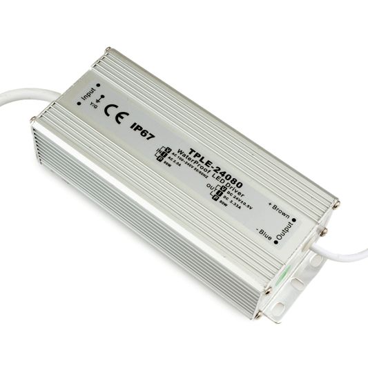 80 Watt - 24V / 3.3A wasserdichter Adapter für LED Streifen
