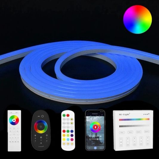 9 Meter RGB Neon LED Flex Maxi rund - komplettes Set Neon Beleuchtung