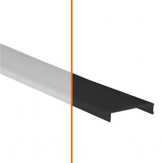 Abdeckkappe für breite LED Profile Montage niedrig1-4 Meter