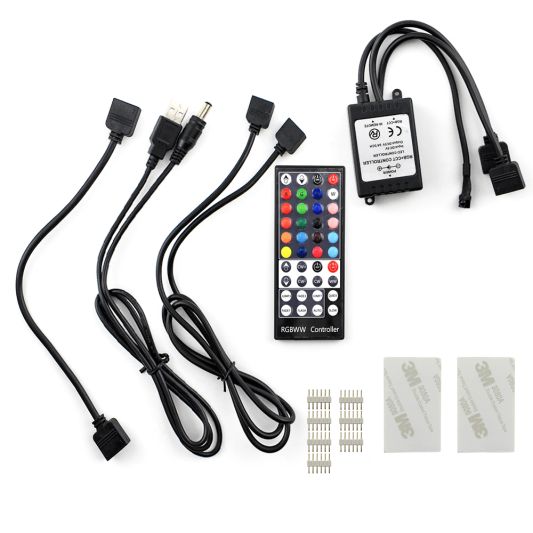 Fernbedienung und Kabel für USB RGBWW LED Streifen