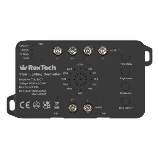 Bewegungsmelder für Treppenbeleuchtung mit Controller