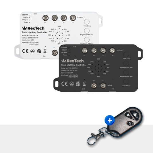 Bewegungssensor für Treppenstufenbeleuchtung mit Controller - Weiß