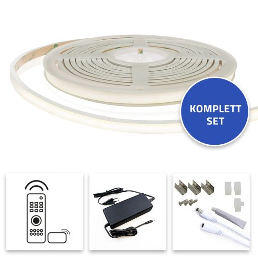 COB Neon inklusive Profil – überall kürzbar – Hellweiß Set – 4m