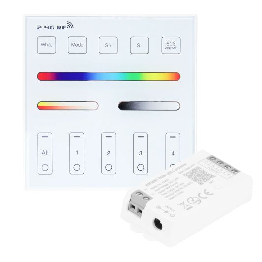 Wireless Milight Touch Wall Panel & WLAN Steuerung für RGB -LED -Streifen - Komplettes Set