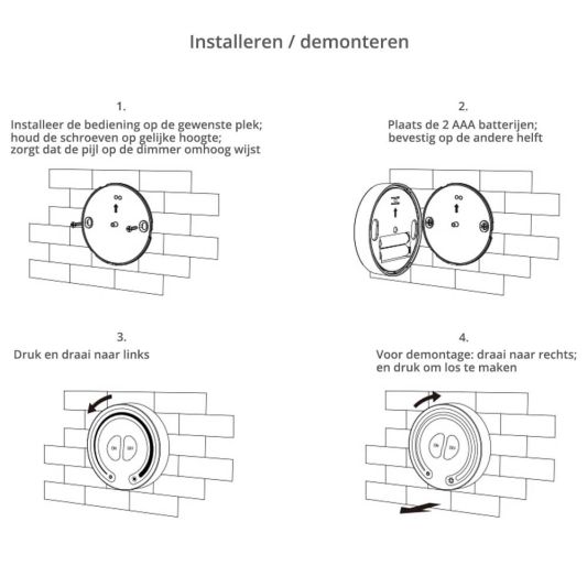 KabelEinzelner Touch Wanddimmer lose