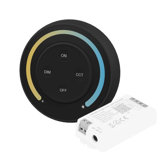 Wireless Touch Wall Dimmer & WLAN Steuerung für Dual White LED -Streifen - Komplettes Set