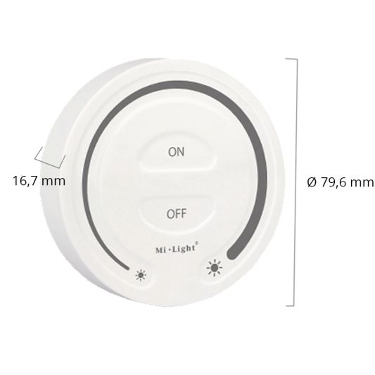 Wireless Touch Wall Dimmer & WLAN Steuerung für weiße LED -Streifen - Komplette Set