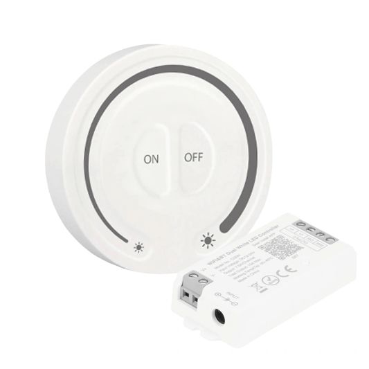 Wireless Touch Wall Dimmer & WLAN Steuerung für weiße LED -Streifen - Komplette Set