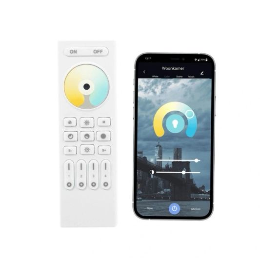 Druckknopf RF Dual White Fernbedienung Set + WLAN