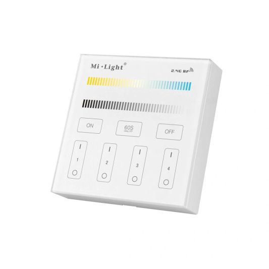 Dual White 4-zone Touch Panel op batterij met controller