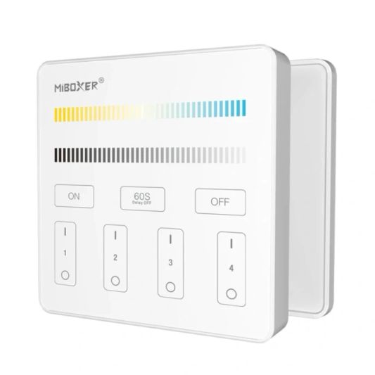 Dual White 4-Zonen Touchpanel mit Batteriebetrieb