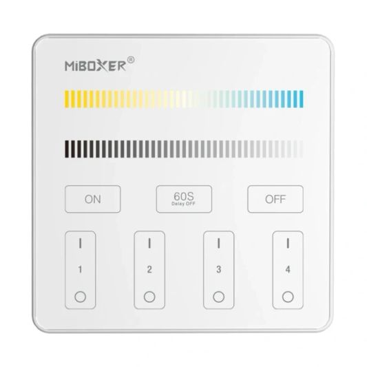 Dual White 4-Zonen Touchpanel mit Batteriebetrieb