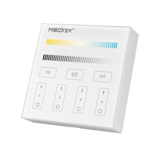 Dual White 4-Zonen Touchpanel mit Batteriebetrieb