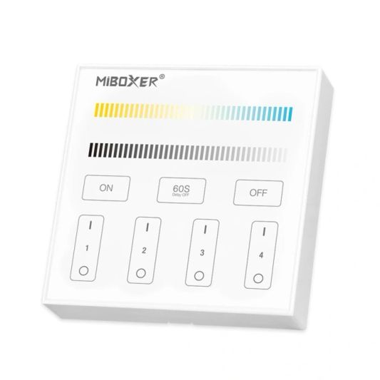 Dual White 4-Zonen Touchpanel mit Batteriebetrieb