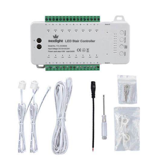 Dynamische TreppenstufenlichtBedienung mit Sensoren - 1 Programm