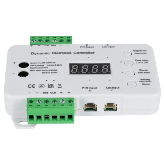 Dynamische Treppenlichtsteuerung mit Sensoren und Fernbedienung - 12 Programme