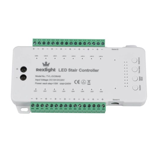 Dynamische TreppenstufenlichtBedienung mit Sensoren und Fernbedienung - 9 Programme