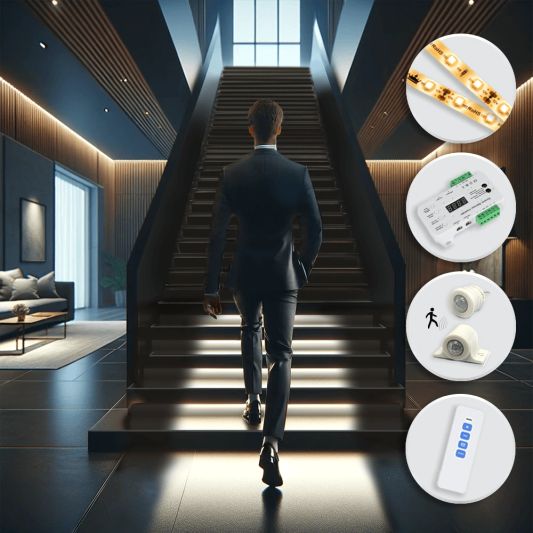 Dynamisches Treppenbeleuchtungsset Basic 130cm