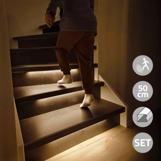 Dynamisches Treppenbeleuchtungsset Basic 50 cm mit Profil